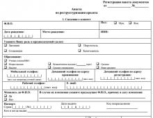 샘플에 따라 Sberbank에서 대출 구조 조정 신청서 작성