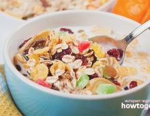 Beneficiile și daunele muesli la micul dejun pentru pierderea în greutate Ce este muesli