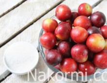 Preparing cherry plum compote for the winter How to close red cherry plum