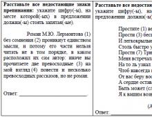 Part from the Unified State Exam in Russian